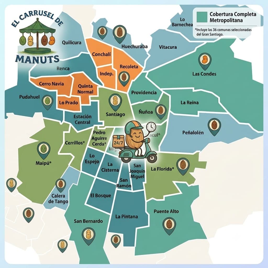 Mapa de Cobertura Metropolitana El Carrusel de Manuts